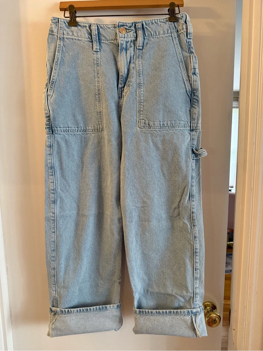 Like new Free People We the Free Cuffed Palmer Baggy Jean - Picture 2 of 4